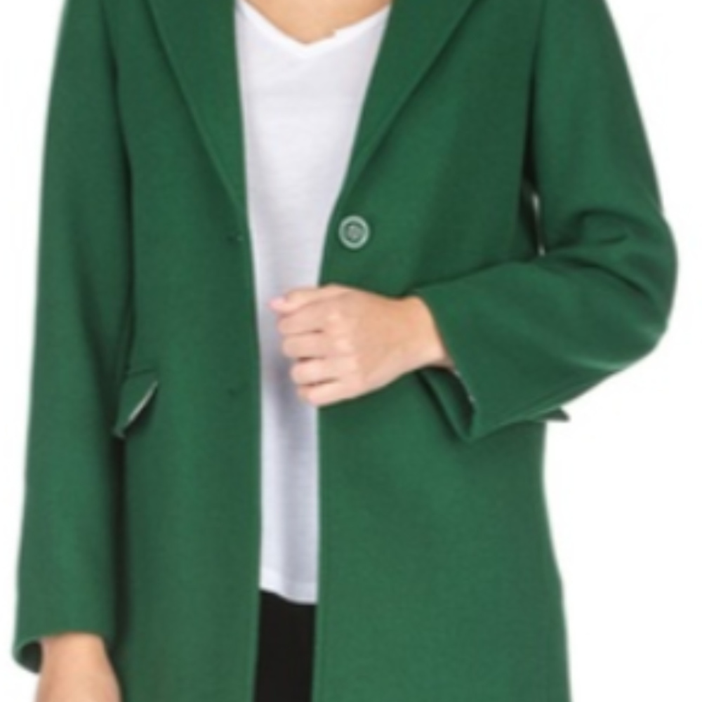Haute Edition Women'S Wool Blend Single coat